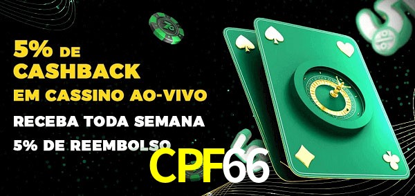 Promoções do cassino ao Vivo CPF66